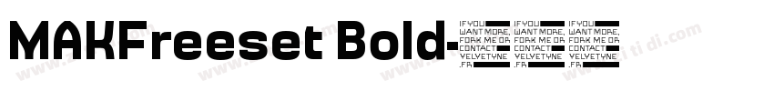 MAKFreeset Bold字体转换